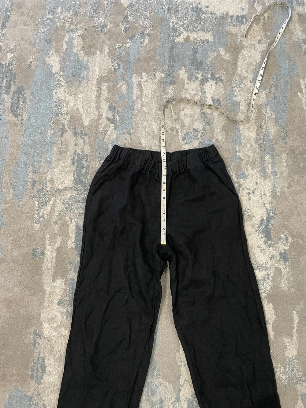 Quince 100% European Linen Black Pants Size Small